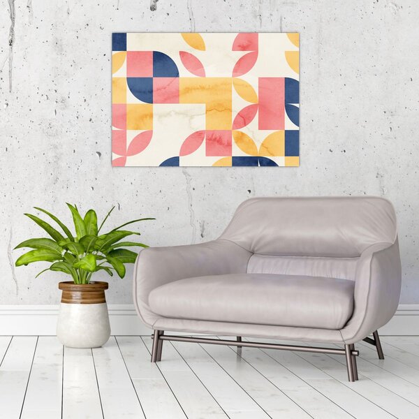Kép - Absztrakció retro mintákkal (70x50 cm)