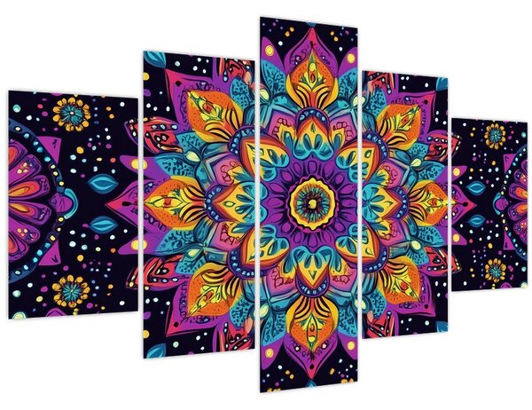 Kép - Kaleidoszkópos mandala (150x105 cm)