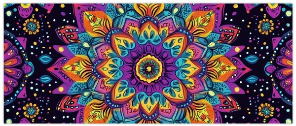 Kép - Kaleidoszkópos mandala (120x50 cm)