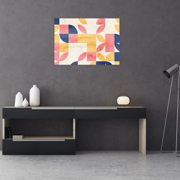 Kép - Absztrakció retro mintákkal (70x50 cm)