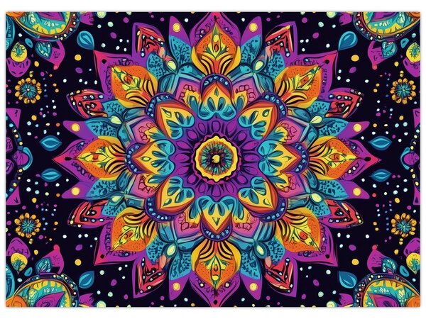 Kép - Kaleidoszkópos mandala (70x50 cm)