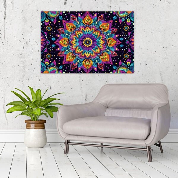 Kép - Kaleidoszkópos mandala (90x60 cm)