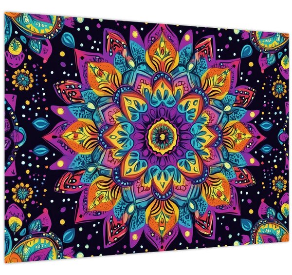 Kép - Kaleidoszkópos mandala (70x50 cm)