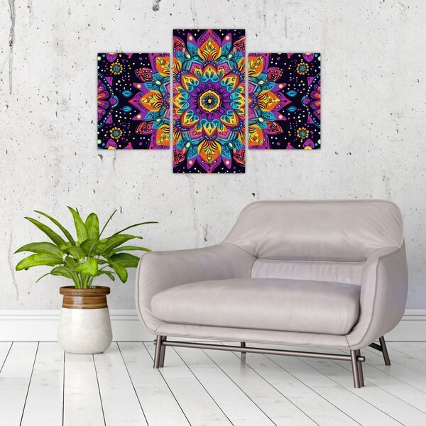 Kép - Kaleidoszkópos mandala (90x60 cm)