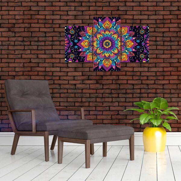 Kép - Kaleidoszkópos mandala (90x60 cm)