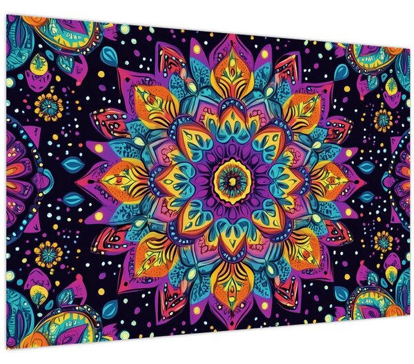 Kép - Kaleidoszkópos mandala (90x60 cm)
