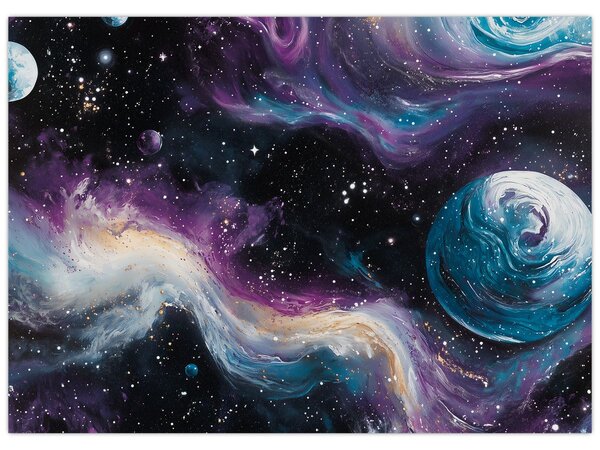Kép - Festett univerzum (70x50 cm)