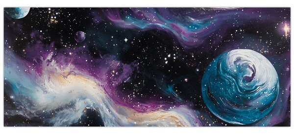 Kép - Festett univerzum (120x50 cm)