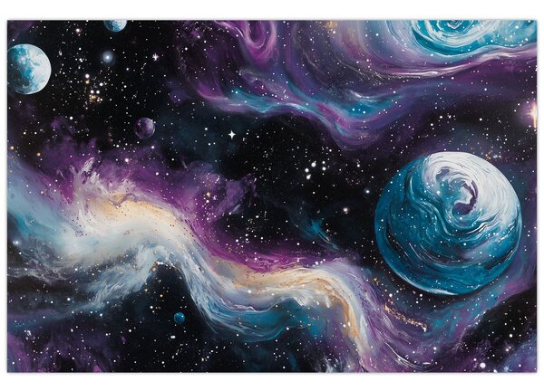 Kép - Festett univerzum (90x60 cm)