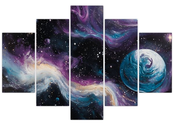 Kép - Festett univerzum (150x105 cm)