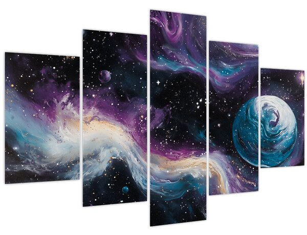 Kép - Festett univerzum (150x105 cm)