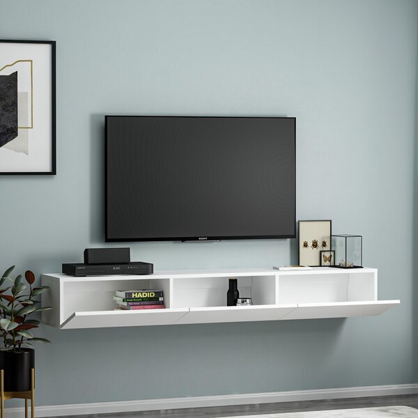 Terra TV-állvány, fehér, 180 cm