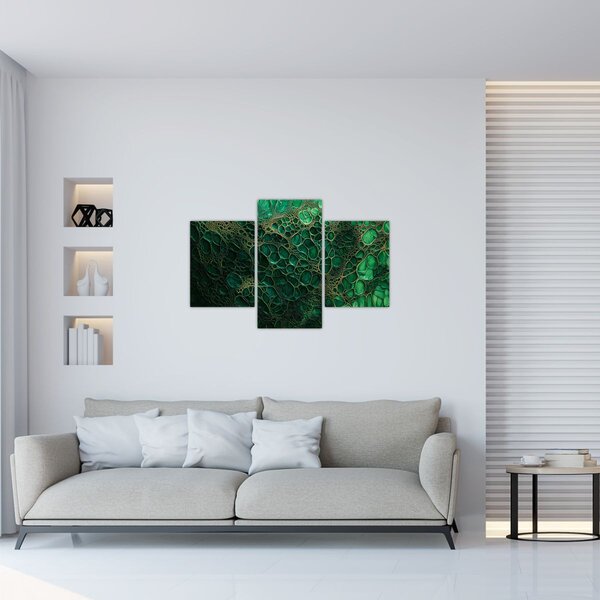 Kép - Zöld mikroszkópos kép (90x60 cm)