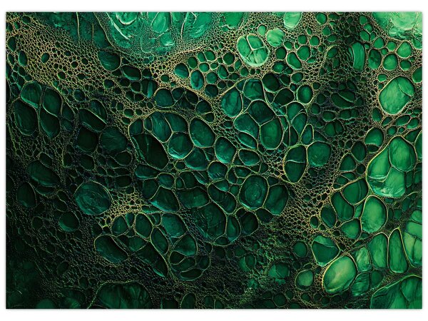 Kép - Zöld mikroszkópos kép (70x50 cm)