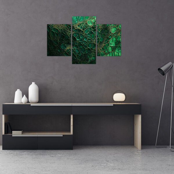 Kép - Zöld mikroszkópos kép (90x60 cm)