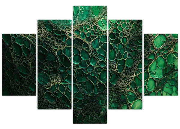 Kép - Zöld mikroszkópos kép (150x105 cm)