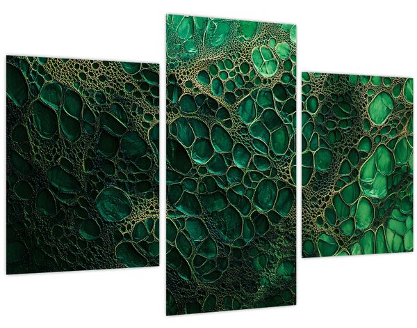 Kép - Zöld mikroszkópos kép (90x60 cm)
