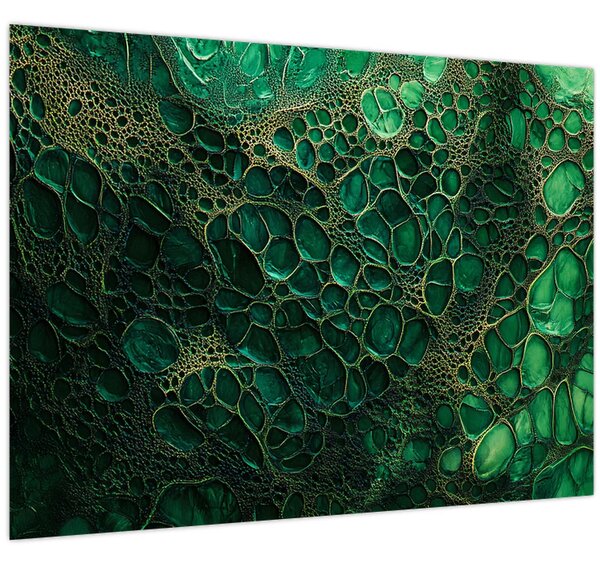 Kép - Zöld mikroszkópos kép (70x50 cm)