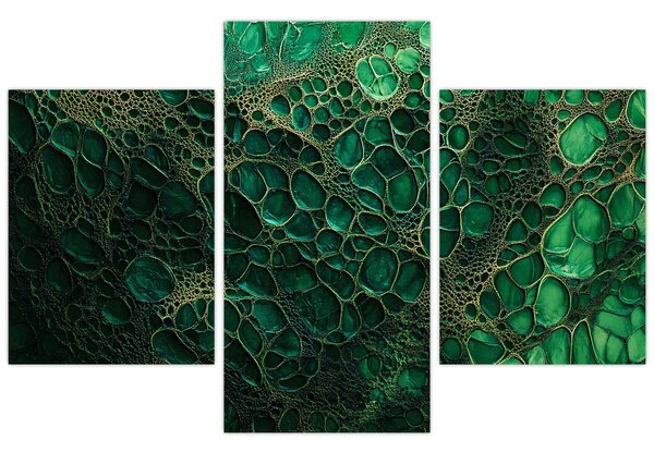 Kép - Zöld mikroszkópos kép (90x60 cm)