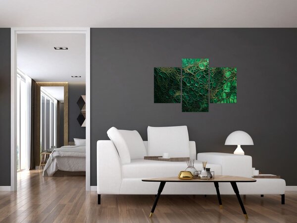Kép - Zöld mikroszkópos kép (90x60 cm)