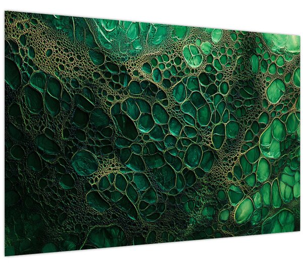 Kép - Zöld mikroszkópos kép (90x60 cm)