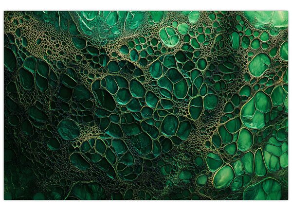 Kép - Zöld mikroszkópos kép (90x60 cm)
