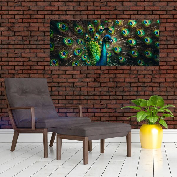 Kép – Pávatoll (120x50 cm)