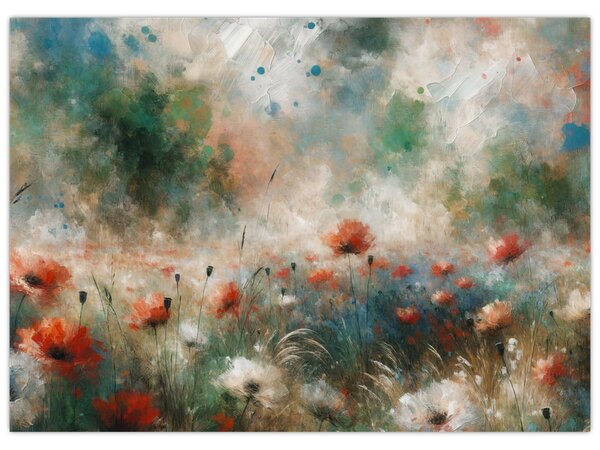 Kép – Pipacsmező absztrakciója (70x50 cm)