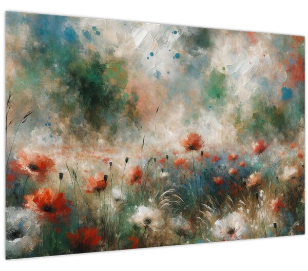 Kép – Pipacsmező absztrakciója (90x60 cm)
