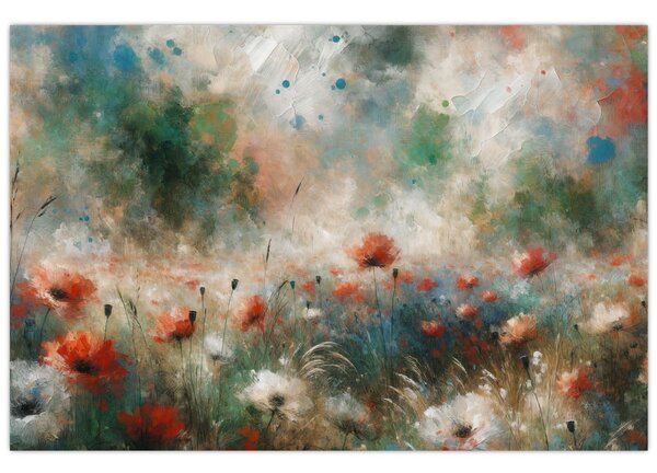Kép – Pipacsmező absztrakciója (90x60 cm)