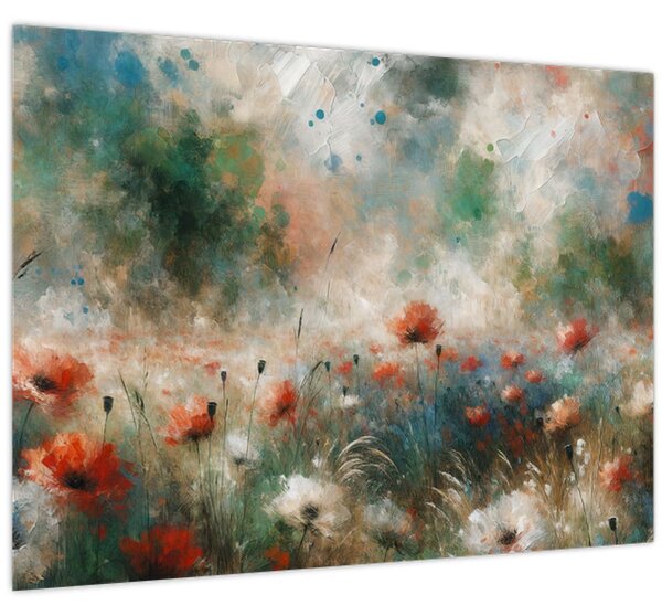 Kép – Pipacsmező absztrakciója (70x50 cm)