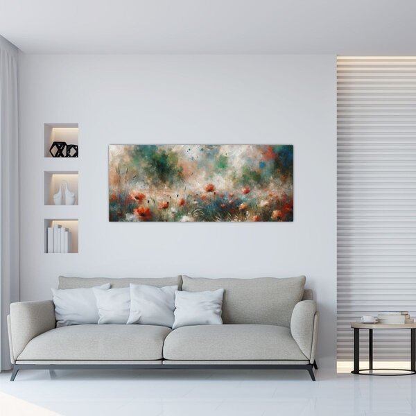 Kép – Pipacsmező absztrakciója (120x50 cm)