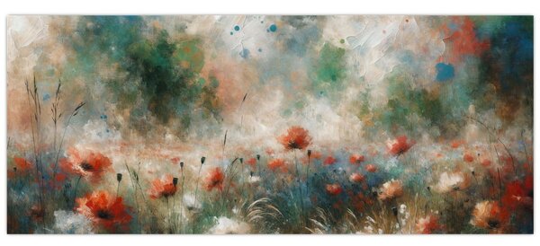 Kép – Pipacsmező absztrakciója (120x50 cm)