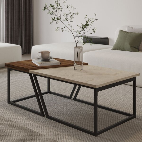 Verona P0024623 - Travertine, Rustic Walnut