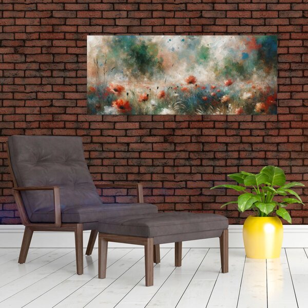 Kép – Pipacsmező absztrakciója (120x50 cm)