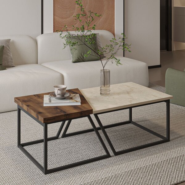 Verona P0024623 - Travertine, Rustic Walnut