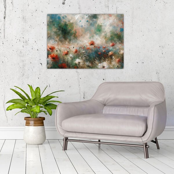 Kép – Pipacsmező absztrakciója (70x50 cm)