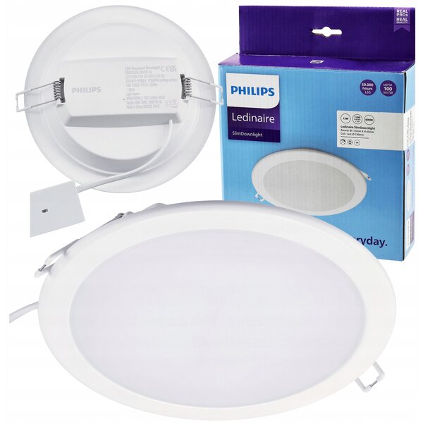 Downlight Ledinaire DN065B G4 12W 1200lm 4000K LED12/840 12W 220-240V D150 RD 5 lat gwar
