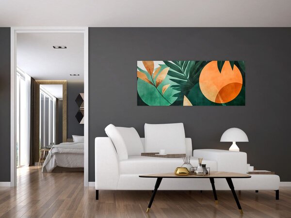 Kép - Geometrikus természeti minták (120x50 cm)