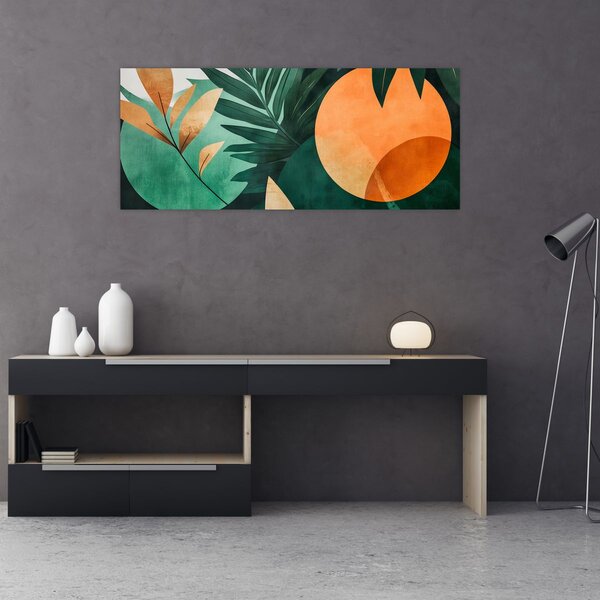 Kép - Geometrikus természeti minták (120x50 cm)