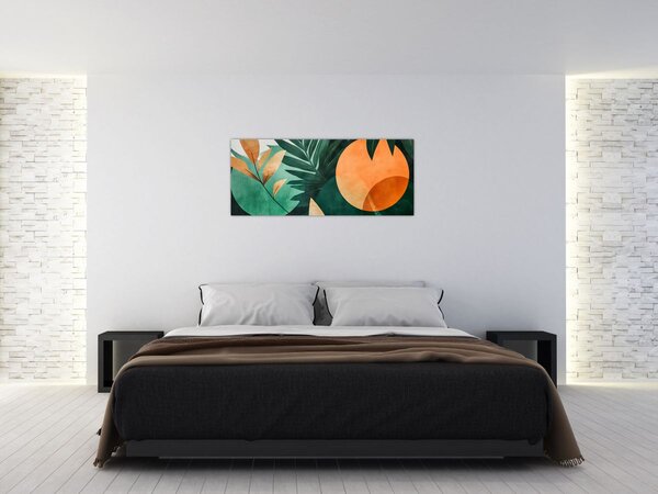 Kép - Geometrikus természeti minták (120x50 cm)