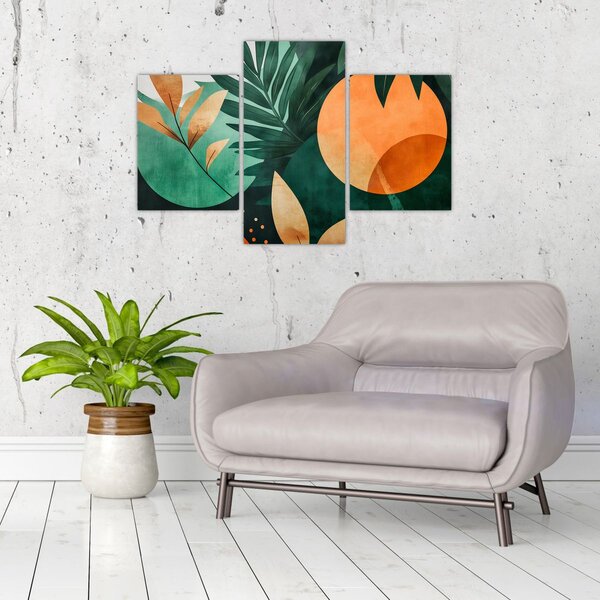 Kép - Geometrikus természeti minták (90x60 cm)