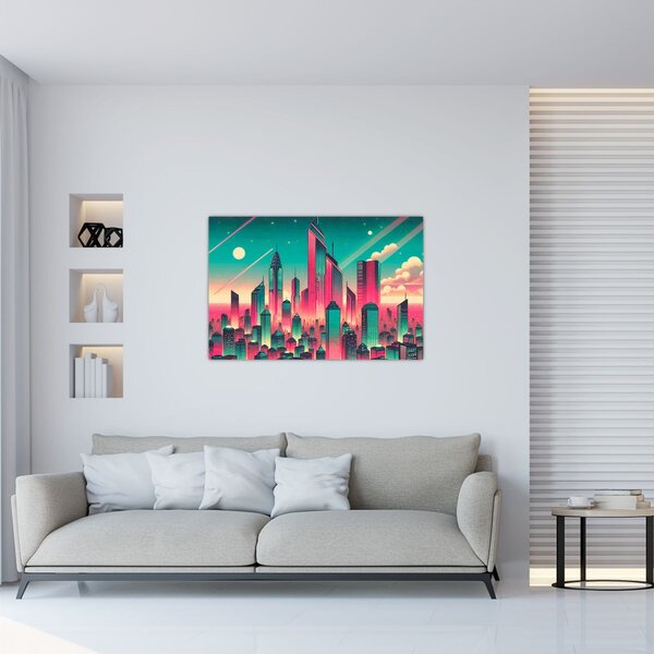 Kép – Nagyváros pop-art stílusban (90x60 cm)