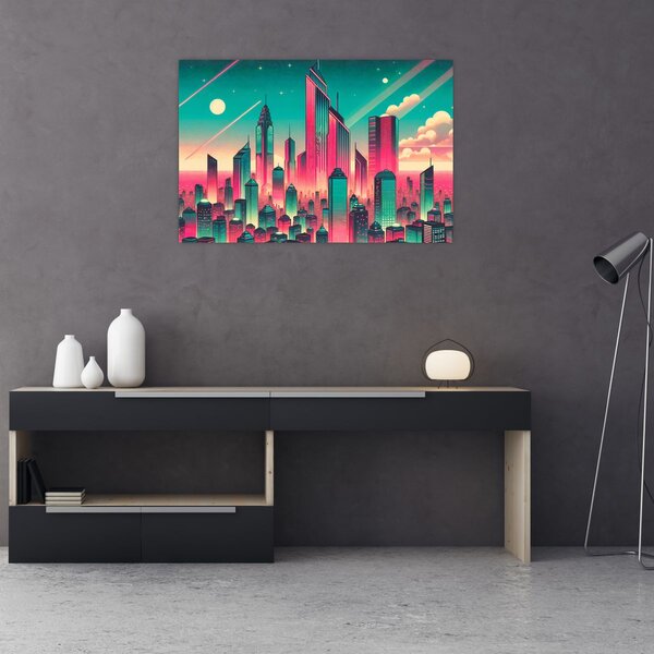 Kép – Nagyváros pop-art stílusban (90x60 cm)