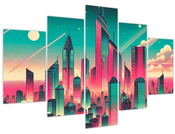 Kép – Nagyváros pop-art stílusban (150x105 cm)