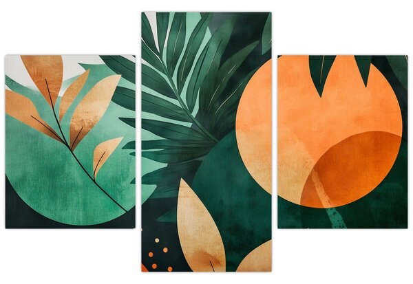Kép - Geometrikus természeti minták (90x60 cm)