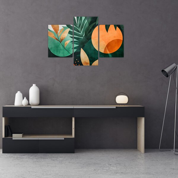 Kép - Geometrikus természeti minták (90x60 cm)