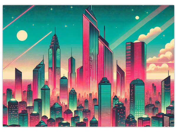 Kép – Nagyváros pop-art stílusban (70x50 cm)