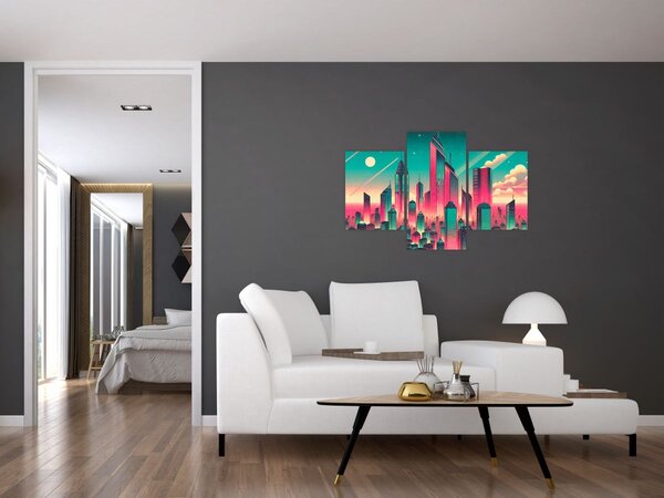 Kép – Nagyváros pop-art stílusban (90x60 cm)