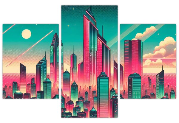 Kép – Nagyváros pop-art stílusban (90x60 cm)